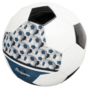 Futebol Padrão de bola preto preto monograma escura