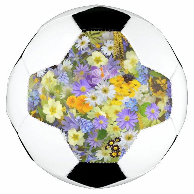 FUTEBOL PLANO DE FUNDO FLORAL MULITCOLOCADO BOLA DE FUTEBO (Frente)