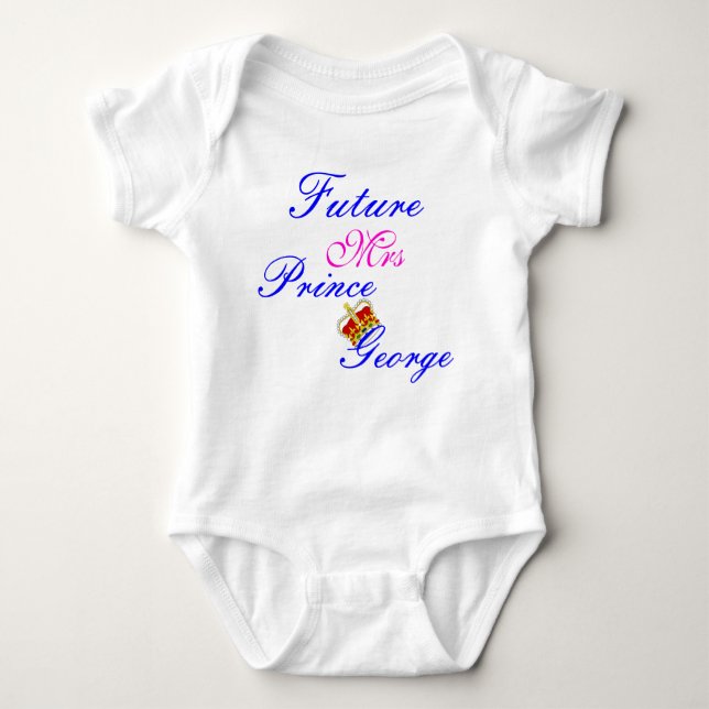 futura camisa de bebê da sr. prince george (Frente)