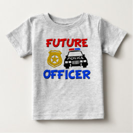 Futura Polícia, camisa engraçada de bebê