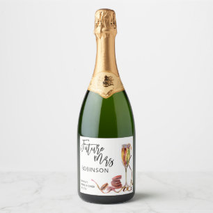 Futura Senhora Nome Vinho Espumante Aquarela Noiva