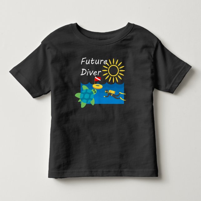 Future Diver Design - Toddler Fine Jersey T-Shirt (Frente)