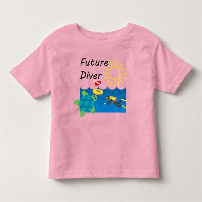 Future Diver Design - Toddler Fine Jersey T-Shirt (Frente)