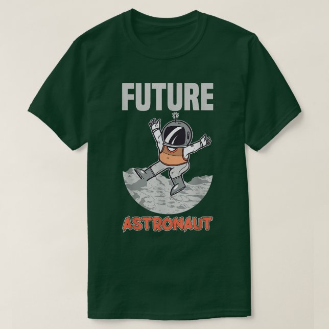 Futuro Astronauta Astronomy Rocket Space T-Shirt (Frente do Design)