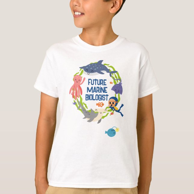 Futuro Biólogo Marinho T-Shirt (Frente)