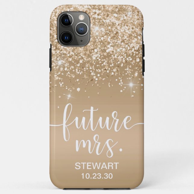 Futuro Caso Gold Glitter Case-Mate Capinha de iPho (Verso)