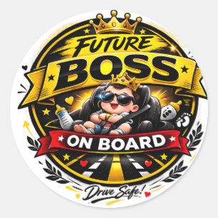 Futuro Chefe a Bordo – Adesivo Divertido para Carr