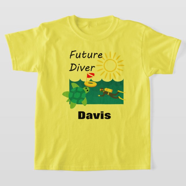 Futuro Design de mergulho - Camisa básica para cri (Postura )