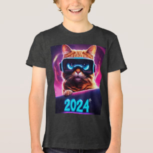 Futuro Felino: Camiseta de Visão VR 2024