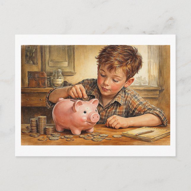Futuro financista. Cartão postal (Frente)