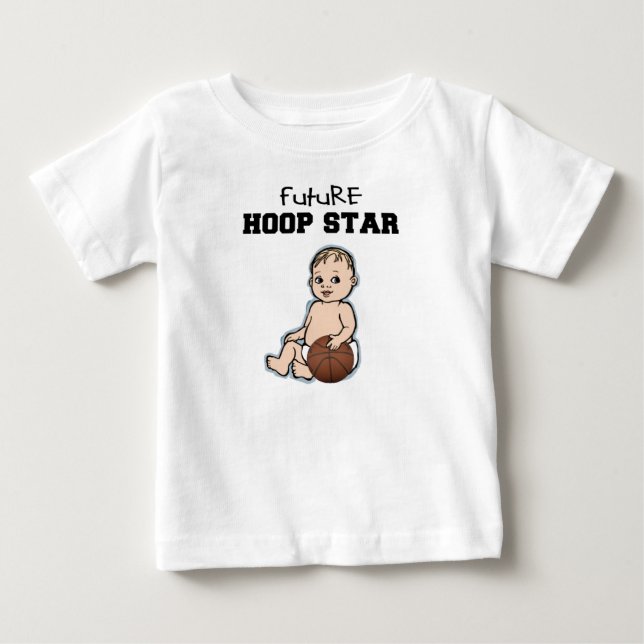 Futuro Hoop Star Bebê T-shirt de basquete (Frente)