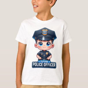 Futuro Policial Kids T-Shirt - Bela Caricatura