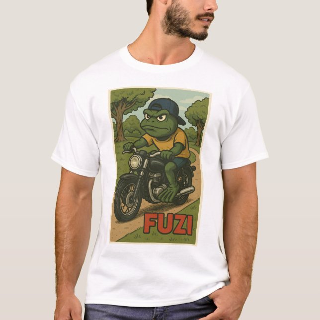 FUZI - Corrida ou Bbit | T-Shirt do Sapo de motoci (Frente)