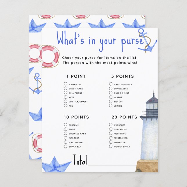 Fuzileiro - O que há no chá de fraldas da bolsa? (Frente/Verso)