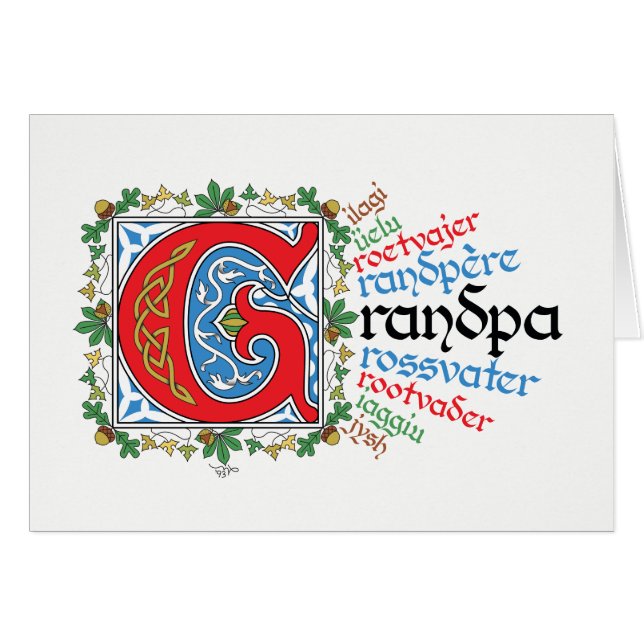 G é para o cartão avô (Frente horizontal)