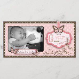 G é para o cartão com fotos da menina