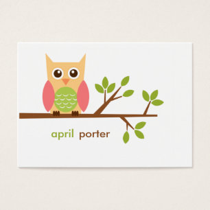 Gabinete de presentes da coruja, etiqueta de prese