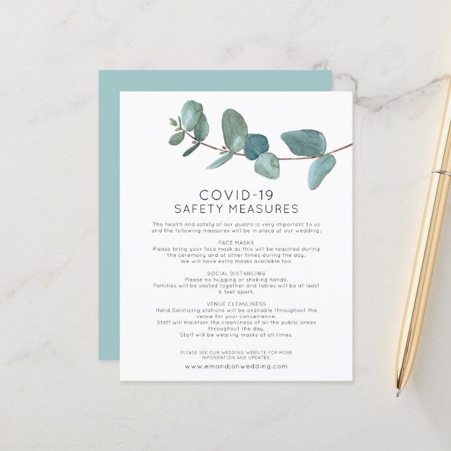 Gabinete de Segurança Eucalyptus Coronavirus (Frente/Verso In Situ)