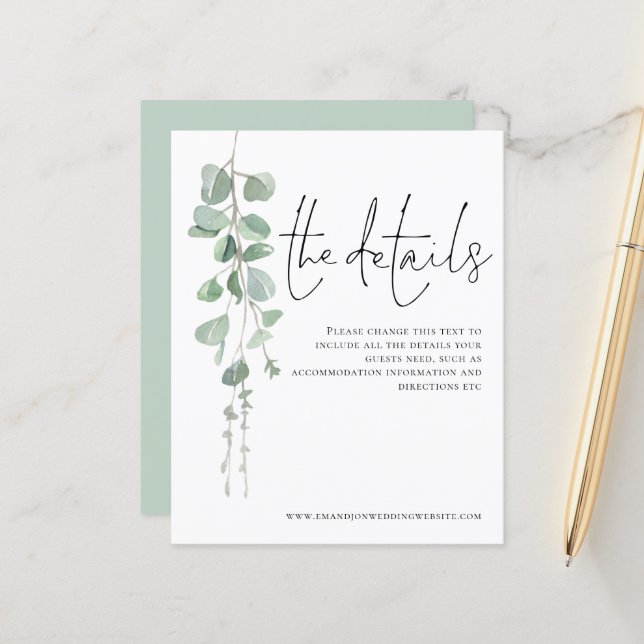 Gabinete Detalhado de Casamento Eucalyptus de Orça (Frente/Verso In Situ)