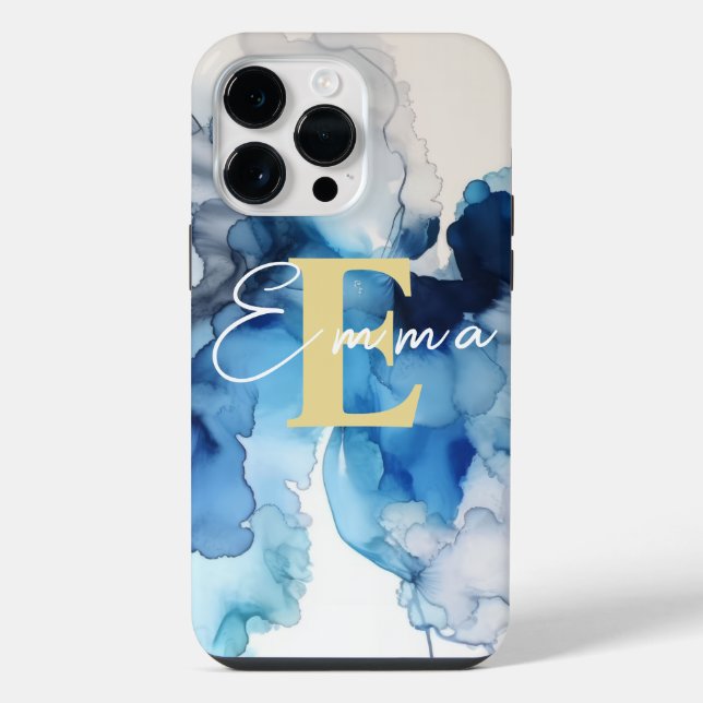 Gabinete máximo iPhone 14 Pro com Tinta Azul e Bra (Verso)
