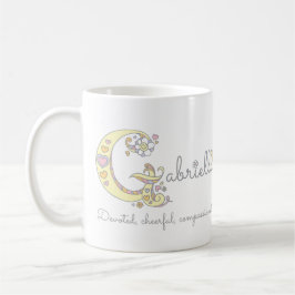 Gabrielle - letra G nome que significa caneca mono