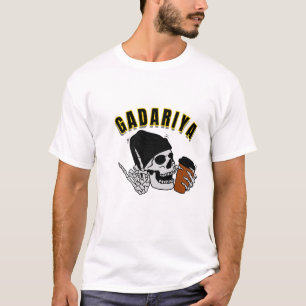 Gadariya Skull Graphic Hindi Typografia T-Shirt