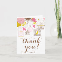 Gaiolas de pássaros rosa e amarelo Agradecimento f