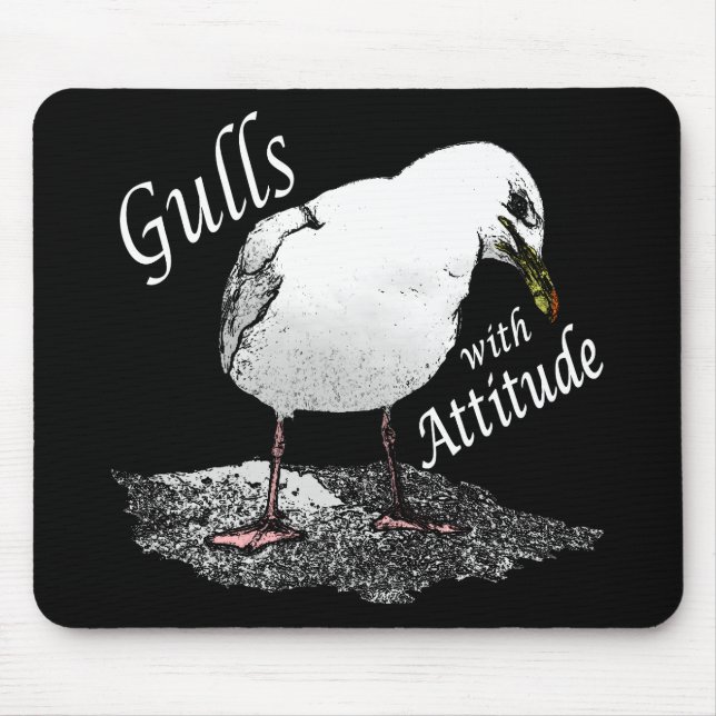 Gaivota com atitude Mousepad (Frente)