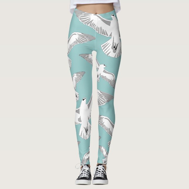 Gaivotas Galore Leggings femininas (Frente)