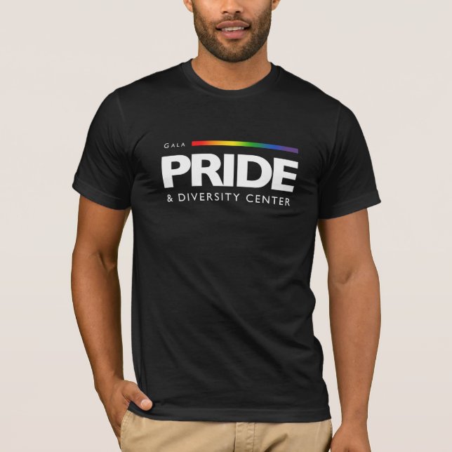 Gala Pride e Diversidade sejam camisetas Negrito (Frente)