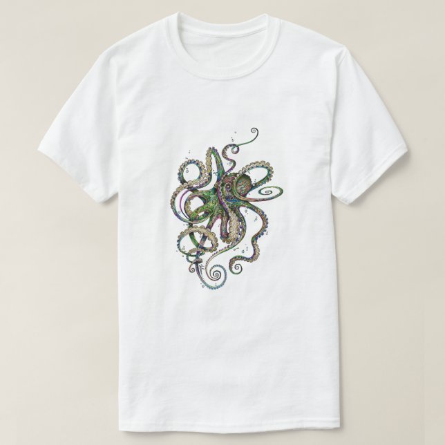 GALASHOP Octopsychedelia Camiseta Gráfica de Polvo (Frente do Design)