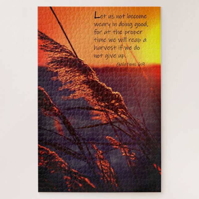 Galatianos 6:9 Grande Quebra-cabeça (Vertical)