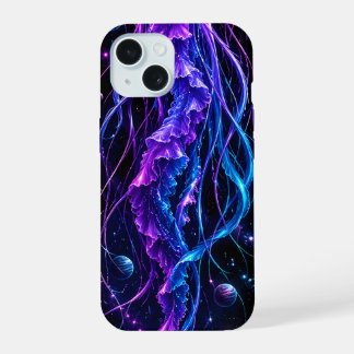 Galáxia de Água-Viva Cósmica Arte Espacial Neon Ce