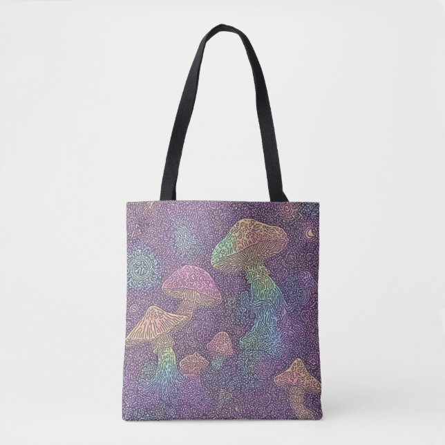 Galáxia do Fungo Psicodélico - Tote Bag (Frente)