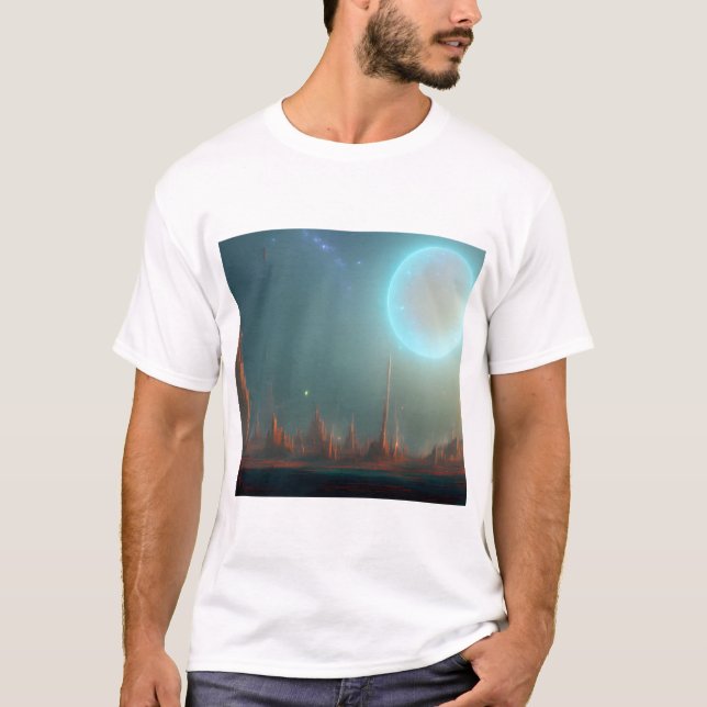 Galáxia, Universo, Estrelas, T-Shirt Espacial Exte (Frente)