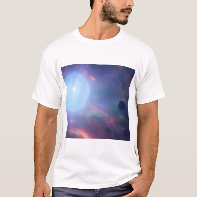 Galáxia, Universo, Estrelas, T-Shirt Espacial Exte (Frente)