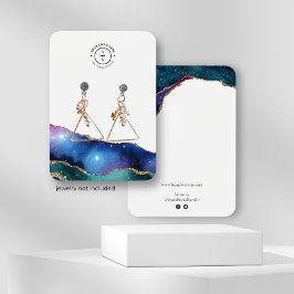 Galáxias Elegante Stars Logotipo de Borda Dourada