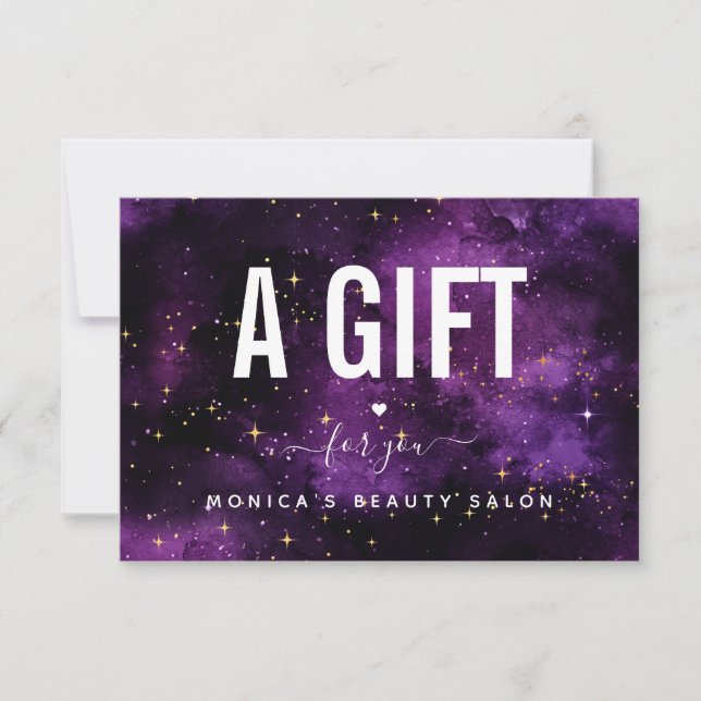 Galáxias Roxas Cósmicas Salão de Bela Noite (Frente)