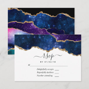 Galaxy Agate RSVP Card