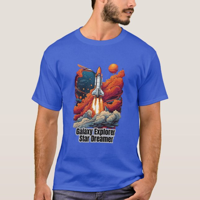Galaxy Explorer, Star Dreamer - T-shirt espacial (Frente)