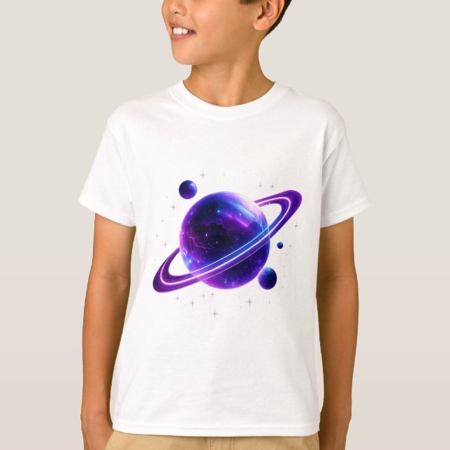 Galaxy Planet Space Kids T-Shirt (Frente)