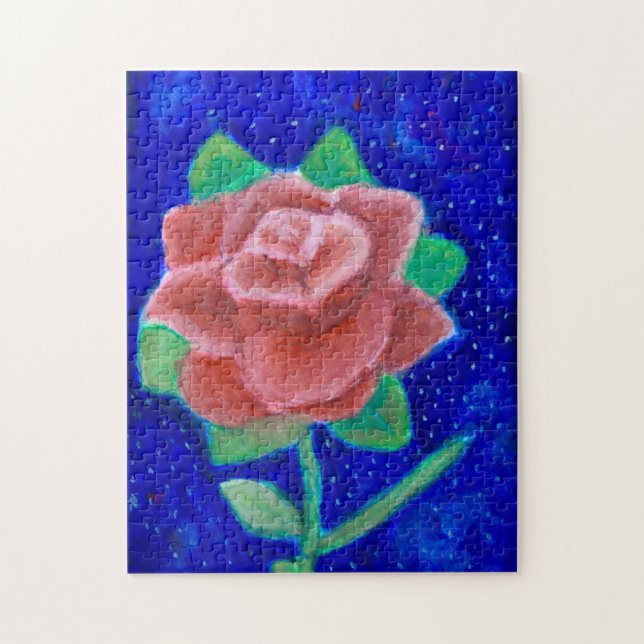 Galaxy Rosa Watercolor Quebra-cabeça (Vertical)