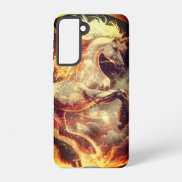 Galaxy S21 Fire Unicorn Case