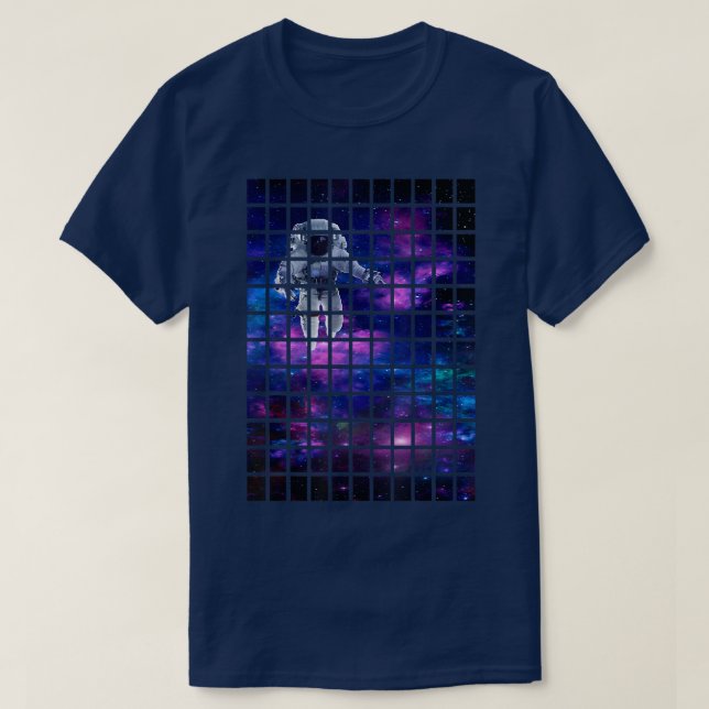 Galaxy Space Astronaut Design T-Shirt (Frente do Design)