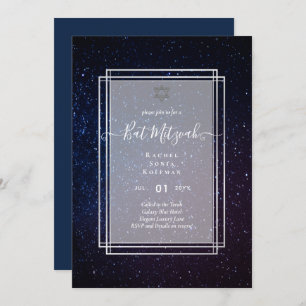 Galaxy Starry Night BAT MITZVAH Agate Convite
