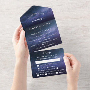 Galaxy Starry Night Sky - Nebulosa do Casamento Un