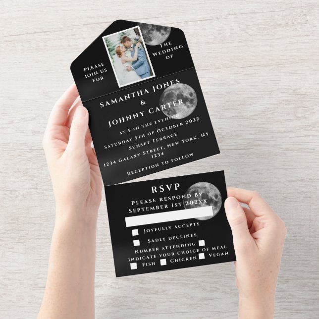 Galaxy Starry Night Universe Photo Wedding Moon (Tearaway)