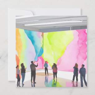 Galeria de Arte Cartão de Aquarela Contemporâneo