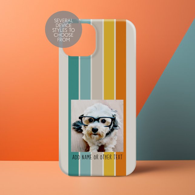Galeria de Fotografias do solteiro - Laranja Teal  (Personalize a Phone Case with your photos and monogram)