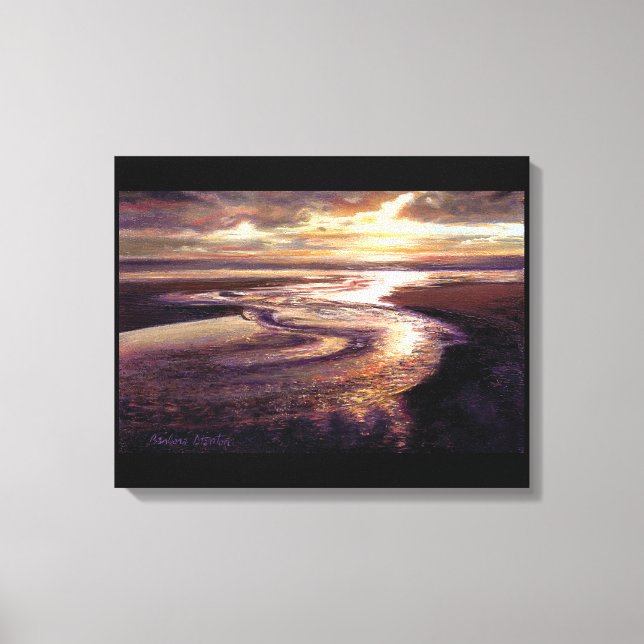 Galeria "Ocean Sunset Swirl" Canvas (Frente)